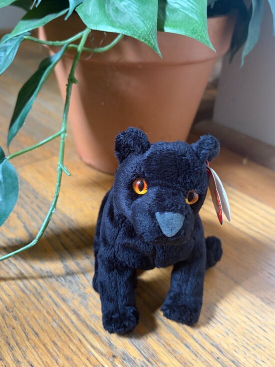 Ty Other - Ty Beanie Baby "Midnight" the Black Panther NWT Born Dec 2000 Vintage